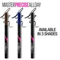 thumbnail image 3 of Maybelline Eyestudio Master Precise All Day Liquid Eyeliner Makeup, Cobalt Blue, 0.034 fl. oz., 3 of 6
