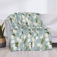 thumbnail image 3 of Yiaed Tulips Flowers Print Blanket Throw Blanket Soft Cozy Flannel Blanket for Home Bed Sofa Couch Chair-50"x40", 3 of 6