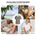 thumbnail image 5 of Uemuo Retro Bunny Printed Women's Classic V-Neck T-Shirt - Soft, Breathable, Moisture-Wicking, Perfect for Casual, Office, Travel, and Everyday Wear-X-Large, 5 of 5