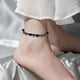 thumbnail image 2 of Fiudx Pulsera de Turquesa Blanca de Lujo de Moda con Cuentas y Tobillera Elástica para Mujer., 2 of 3