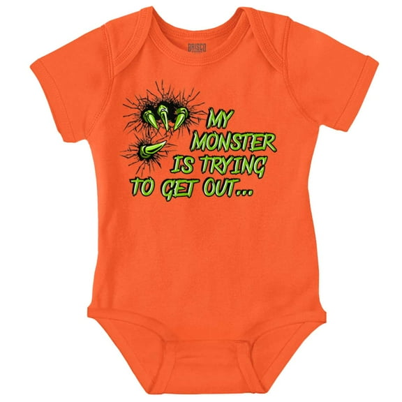 My Monster Is Trying To Get Out Romper Boys or Girls Infant Baby Brisco Brands NB