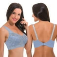thumbnail image 4 of Curve Muse Women's Plus Size Minimizer Lace Full Coverage Unlined Wireless Bra-2Pack-Black,Lt Blue-42C, 4 of 7