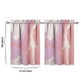 thumbnail image 4 of Vintage Abstract Oil Watercolor Tier Cafe Curtains for Bathroom Living RV Rod Pocket Window Drapes 36 Inch 2 Panels Set 28"x36" 2 Panels Window Treatment Tiers, 4 of 4
