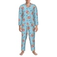 thumbnail image 3 of Balery I Am A Fan Popcorn Pattern Pajama Sets for Men Long Sleeve 2 Piece Sleepwear Loungewear Sets Soft PJ's with Pockets Long Sleeve Comfy Pj Sets-X-Large, 3 of 7