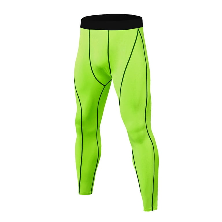 Capreze Line Printed Gym Tights Solid Color Leggings for Men