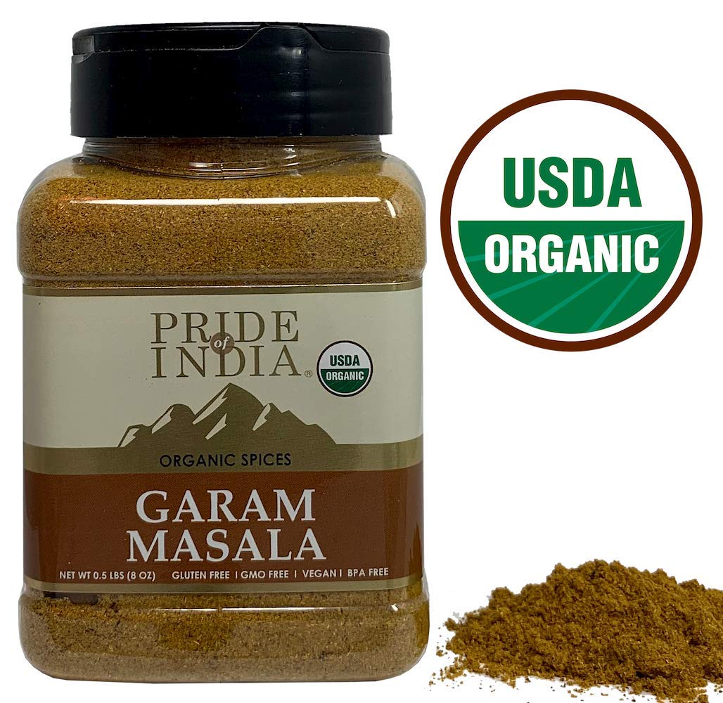 Pride Of India Organic Garam Masala Ground 8 oz (227 gm) Large Dual