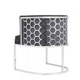 thumbnail image 2 of Uptown Club Diamond 15" Modern Luxurious Fabric Dining Chair in Charcoal, 2 of 3