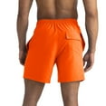 thumbnail image 4 of Summer Shorts for Men Casual Faddish Solid Shorts With Pocket Elastic Waist Short Pants Outdoor Sweatpants Workout Running Gym Training Shorts Orange L, 4 of 4