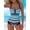 Purple and Turquoise, variant on Women's Tummy Control One-Piece Swimsuit Classic Straps Pink Leopard Print Color Block Bathing Suit with Adjustable Back Straps