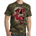 thumbnail image 1 of Men's Cobra Skull Biker Logo Tee Shirt - Military Camo, 2XL, 1 of 3