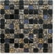 Intrend Tile 1 x 1 Croissant de Pierre d'Or et Verre Carré Gris&44; Noir&44; et avec Accent Or – image 1 sur 1