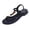 Black Sandals for Women, variant on Shell Bead Thong Slingback Flat Sandal Women Boho Casual Summer Footwear Black 39