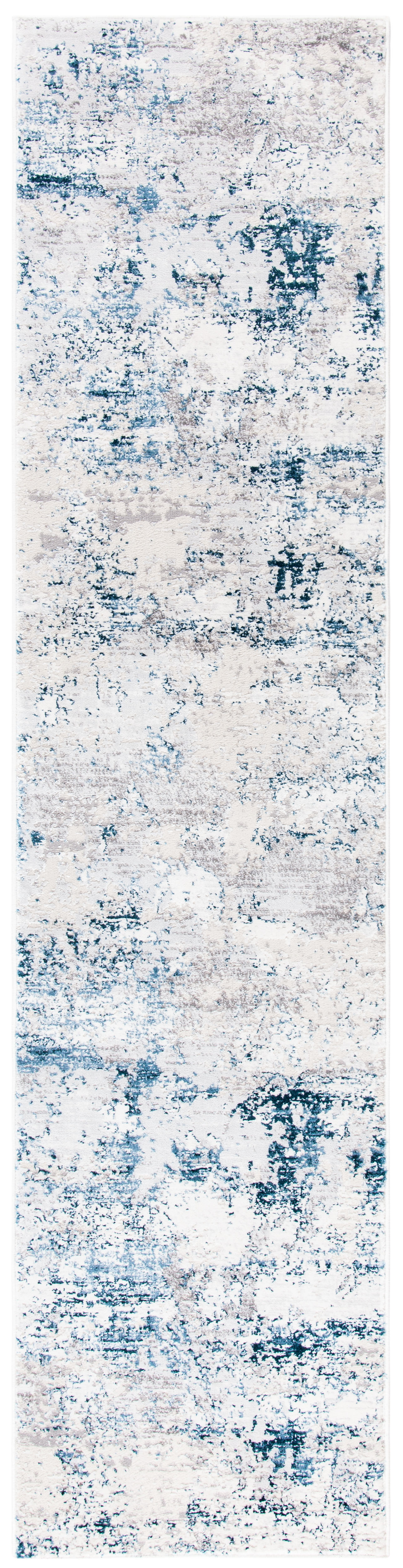 SAFAVIEH Amalfi Cian Distressed Runner Rug, Cream/Navy, 2' x 8'