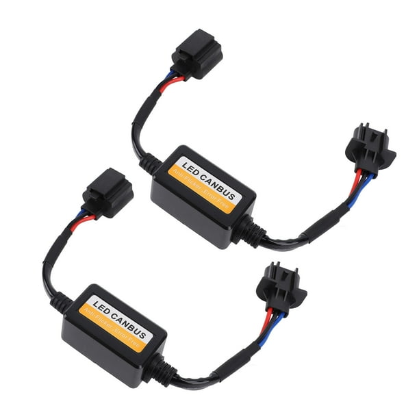 Decodificadores Canbus De Faros LED, Kit De Resistencia De Luz LED Antiparpadeo PVC Cobre 2 Piezas Plug And Play Para Modelos De Faros H13