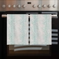 thumbnail image 2 of Teal Botanical Kitchen Towels Set of 3, Water Absorbent Dish Towel, Farmhouse Spring Summer Branch Decorative Hand Towels - Quick Drying Cloth for Cooking Baking, 18x28 Inch, 2 of 8