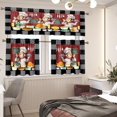 thumbnail image 5 of Chef Kitchen Curtains Tiers and Valances 3 Piece, Kitchen Decor Funny Chef on Red Small Black White Check Border Rod Pocket Short Window Tiers Panel and Valance for Cafe（24" L Tiers & 18" L Valance）, 5 of 5