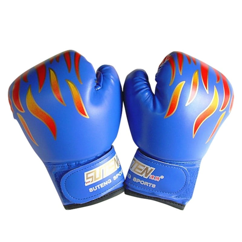 1 Pair Leather Boxing Gloves Junior Kids Training Boxing Glove Children Age 3-12 