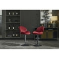 thumbnail image 2 of Bar Stools Set of 2 - Adjustable Barstools with Back and Footrest, Counter Height Bar Chairs for Kitchen, Pub -Red, 2 of 9