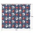 thumbnail image 5 of Blue Football Helmets and Balls Pattern Shower Curtain 84"x72" ,Bathroom Decorative Shower Curtains Set with 12 Hooks,Modern Waterproof Washable Shower Curtain, 5 of 6