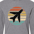 thumbnail image 4 of Inktastic Airplane Pilot Vintage Sunset Long Sleeve T-Shirt, 4 of 5