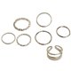 thumbnail image 1 of Anillo de dedo abierto jinwen Cadena en capas Cobre Oro Plata Kits de anillos abiertos, 1 of 8