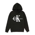 thumbnail image 2 of Sudadera con capucha para hombre, básica, informal, con estampado de letras europeas y americanas, forro polar, cálida, holgada, informal, para invierno, 2 of 4