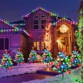 Upgraded 4 Packs Solar White Christmas Tree Outdoor, Waterproof 80 LED