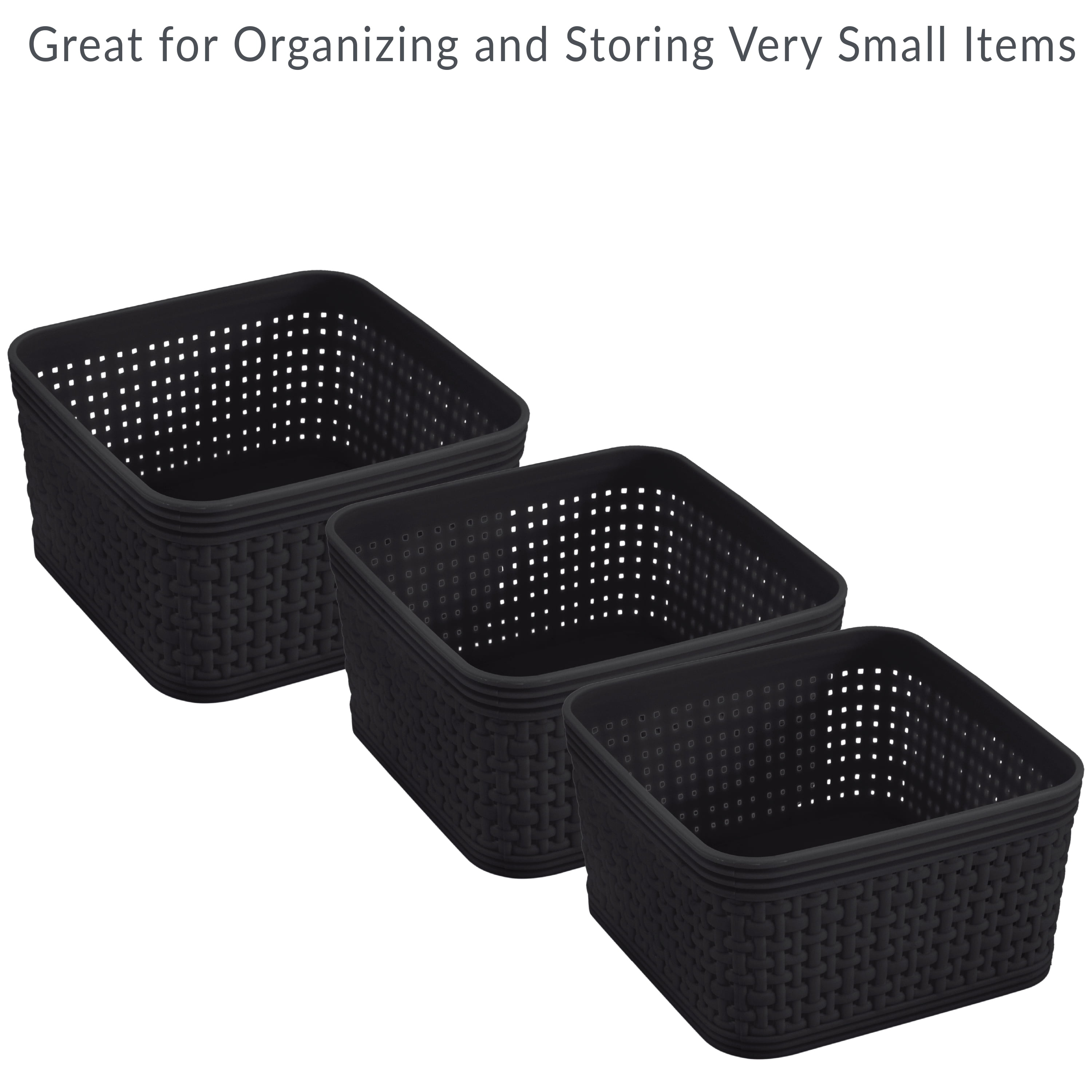 Set of 6 Plastic Storage Baskets – Royal Market