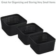 thumbnail image 5 of Simplify 6 Pack Plastic Organizing Storage Basket Set, Black, 5 of 8