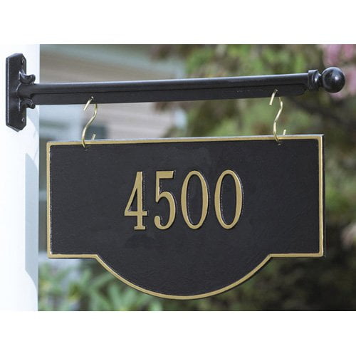 Hanging Arch Address Plaque, Address Plaque For Light Post