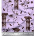 thumbnail image 1 of Soimoi Purple Modal Satin Fabric Seeds,Herbs & Flower Print Fabric by the Yard 42 Inch Wide, 1 of 1