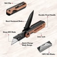 thumbnail image 3 of Cuchillo plegable/navaja multiusos WORKPRO 2 en 1 con 10 cuchillas, 3 of 8