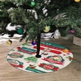 thumbnail image 2 of FMSHPON Christmas Design Elements Xmas Christmas Tree Skirt Stand Mat for Holiday Party Decoration Indoor Outdoor 48 inches, 2 of 3