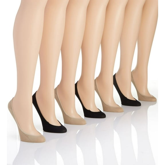 Women's MeMoi MP-050 Microfiber Liner - 7 Pack (Black/Tan/Nude O/S)