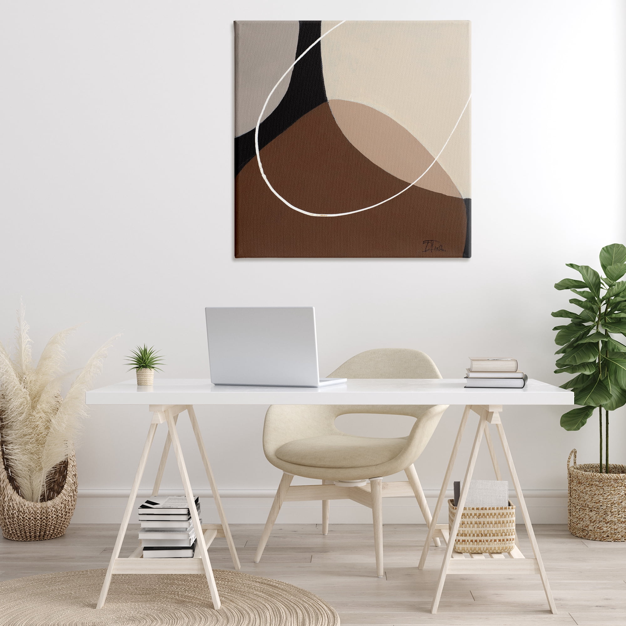 Stupell Industries Minimal Project Abstraction Abstract Painting Gallery Wrapped Canvas Art Print Wall Art, 36 x 36