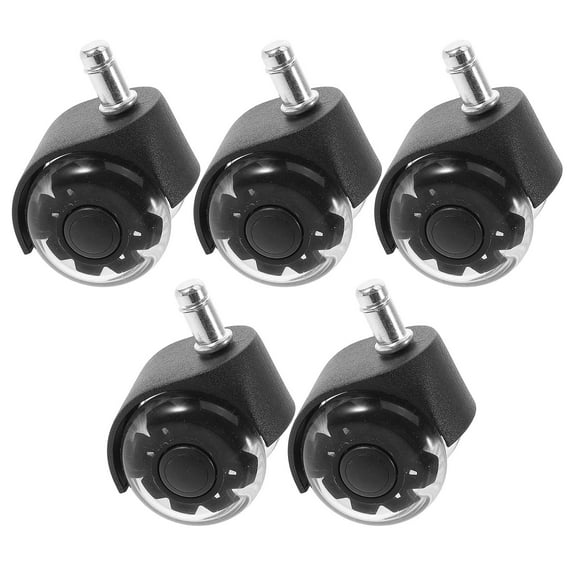 Hemoton 5pcs Office Chair Wheels For Floors And Carpet Office Chair Wheel For Carpet Roller Wheels Office Gadgets Casters For Office