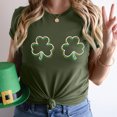 thumbnail image 2 of Besolor T-Shirt Femme St. Patrick's Day Vert Col Rond Manches Courtes Tee Tops Shamrock Trèfle Graphique Cadeau Festival Tops, 2 of 6