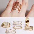 thumbnail image 4 of 6pc/set New Unique Ring Set Punk Alloy Knuckle Rings for Womens Finger Ring 6 PCS Rings, 4 of 6