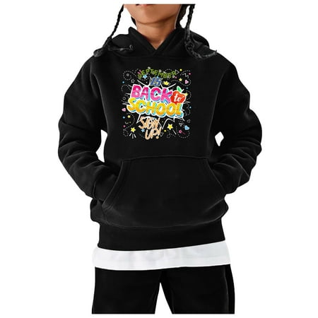 

Girls Sweatshirt Winter Fashion Festival Printed Solid Color Hoodless Long Sleeved Casual And Comfortable Hoodies for Boys