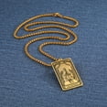 thumbnail image 2 of TEAMER Skeleton Tarot Card Necklace Stainless Steel Amulet Marigold Tarot Card Major Arcana Necklaces for Women Men, 2 of 4