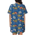 thumbnail image 3 of Naloa Construction Vehicles Women's Short-Sleeved Pajama Set, Loungewear, Summer pajamas, Breathable Cozy - XX-Large, 3 of 9