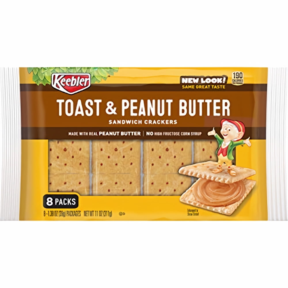 Keebler Toast & Peanut Butter Sandwich Crackers (Pack of 4)