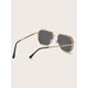 thumbnail image 3 of 1pc Men's Metallic Frame Square Fashionable Eyeglasses Suitable For Daily Wear, 3 of 4