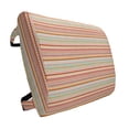 thumbnail image 1 of Tribal Lumbar Pillow, Striped Vintage Pattern with Geometric Floral Shapes Print, Soft Back Cushion for Office Chairs with Adjustable Straps, 14" x 13", Marigold Red and Tan, by Ambesonne, 1 of 7