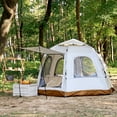 thumbnail image 4 of Tignapoo Instant Pop-Up Hexagonal Camping Tent for 4-6 People, Portable Outdoor Family Shelter with Quick Setup, Beige Oxford Cloth, Sizes S & L Available, 4 of 6