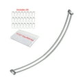 thumbnail image 2 of Utopia Alley Rustproof Wall Mounted Aluminum Double Curved Shower Curtain Rod, Screw Mount Rod, Secure Than Tension, Adjustable Shower Rod from 45" to 72", Includes shower liner & hooks (Chrome), 2 of 12