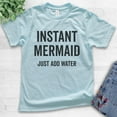 thumbnail image 2 of Kids Instant Mermaid T-shirt, Youth Kids Girl T-Shirt, Vacation Shirt, Ocean Shirt, Swimming Shirt, Beach Shirt, Light Blue, Medium, 2 of 4