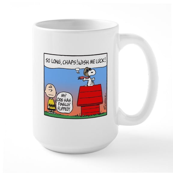 CafePress - Flying Ace's Farewell Large Mug - 15 oz Ceramic Large White Novelty Mug