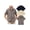 Deep Navy/Cream White/Taupe Brown, variant on 3-Pack Boys Button Down Shirt Short Sleeve Summer Casual Shirts for Boys Ages 8-12