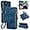 Blue, variant on Zipper Wallet Leather Stand Phone Case for iPhone 14 15 / Pro Max/Pro/Plus, Hand Rope, Bracket, Magnetic Copper Buckle Back Cover, Portable Shell